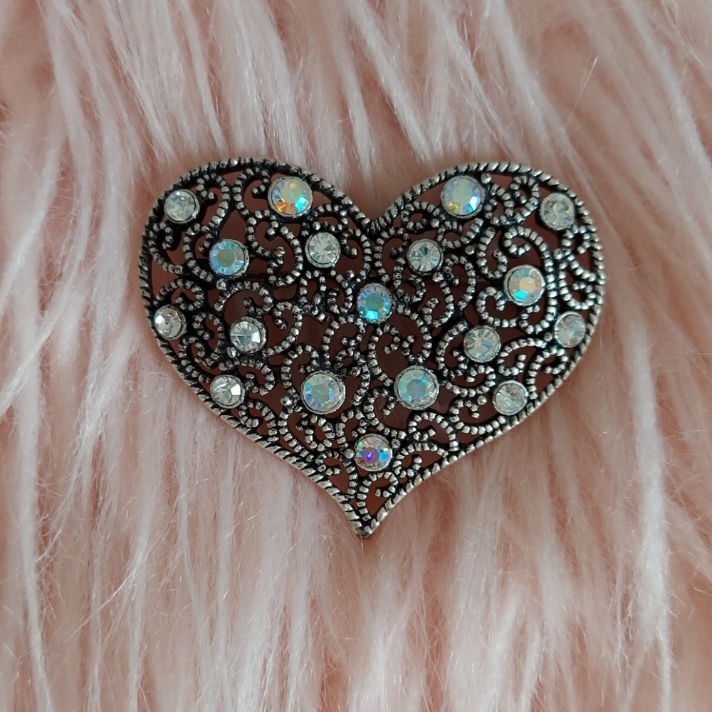 Heart shaped brooch